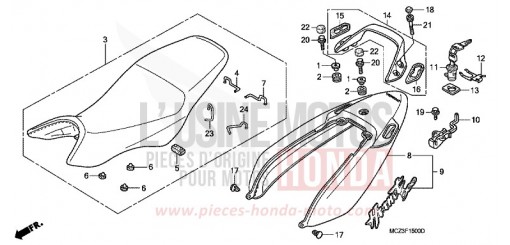 SIEGE/MOULURE DE SIEGE CB900F7 de 2007